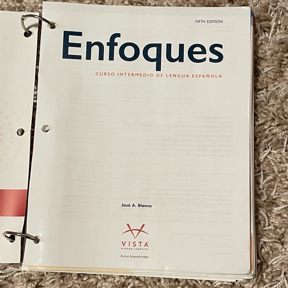 Enfoques Fifth Edition Student Edition - Loose Leaf - by Jose A. Blanco - Picture 5 of 10